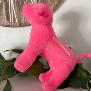 2018 Victoria's Secret Large Pink Nation Pink Dog 10" Velvet Plush Stuffed Mint